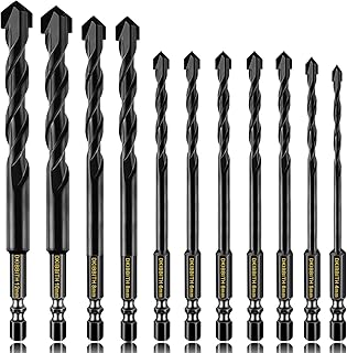 11 Pcs Masonry Drill Bits Carbide Concrete Dr...,