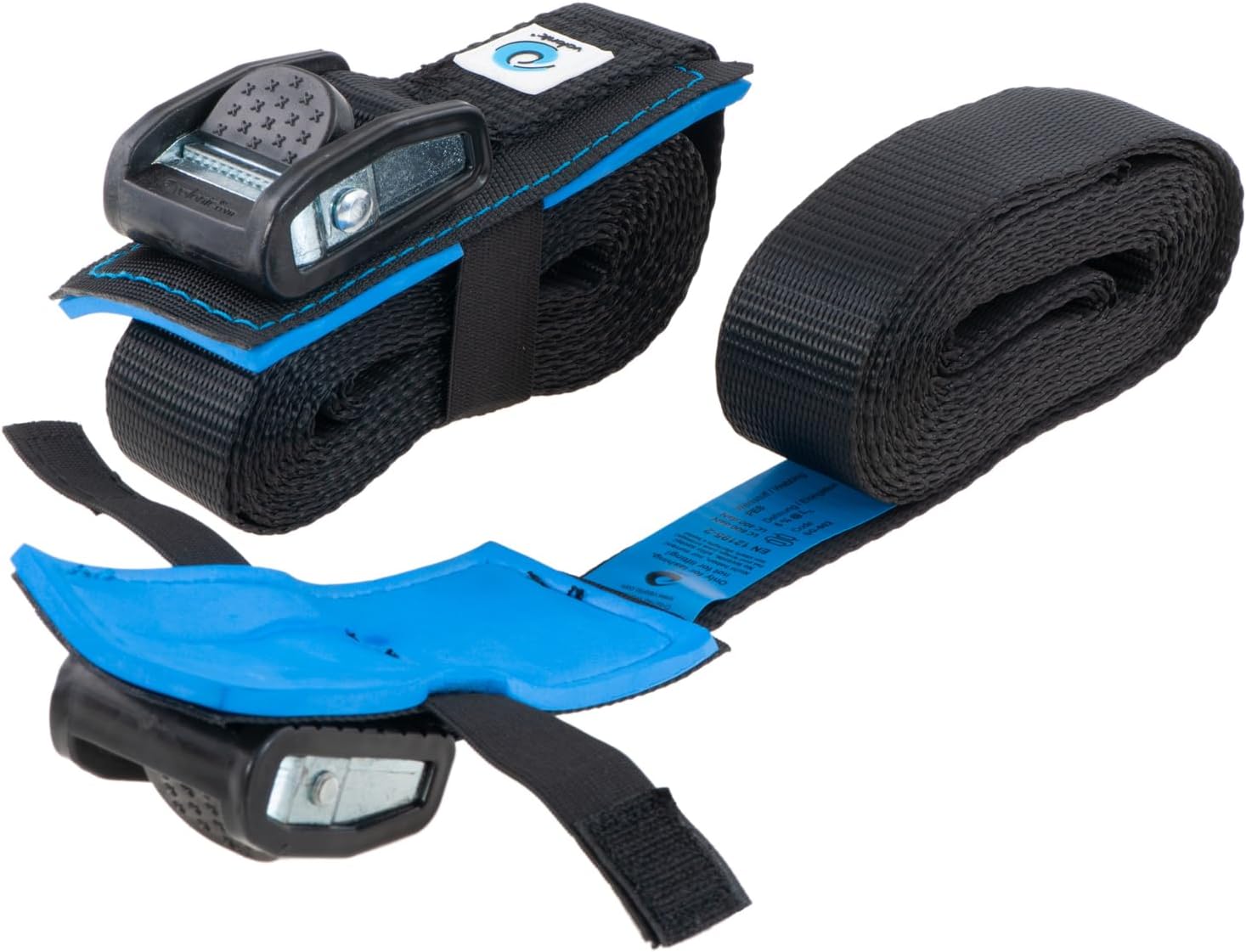 valonic ORCA - tie Down Straps Heavy Duty - 3500 lbs, Padded, cam Buckle, 13 ft x 1.3 in, 2 Pack - for roof Rack, Surfboard, Kayak and Paddle Board - Black, with Protection pad