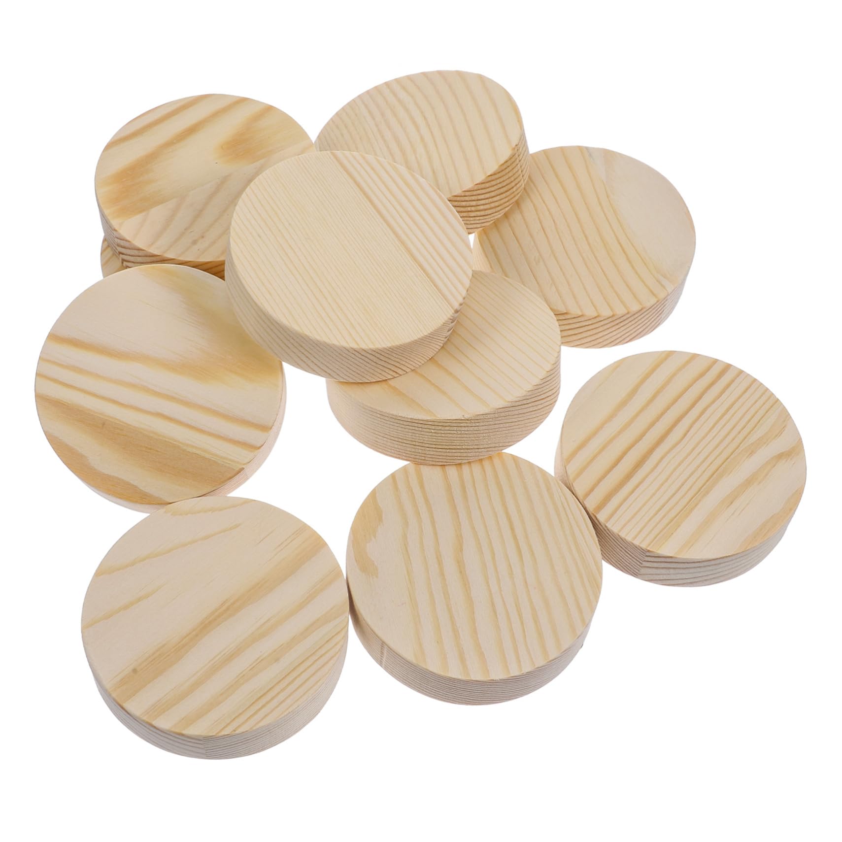 OSALADI 10 Holzscheiben Rund Rohlinge zum Basteln und Bemalen Sicher für Kinder 10 Stück Packung für Selbstgemacht Projekte und Hochzeitsdeko