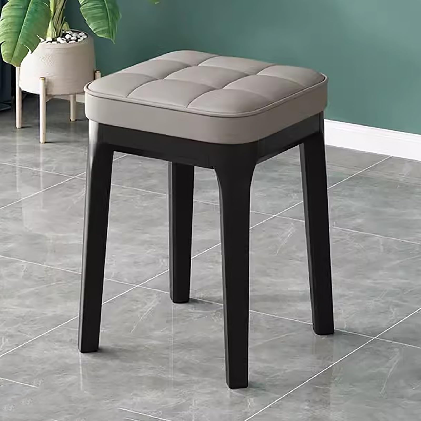 Tabouret de coiffeuse avec dossier gain de place pour salon et chambre