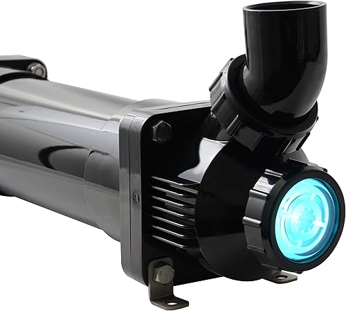 Miniatura 6 de Lifegard Aquatics Esterilizador UV Pro-MAX de 40 vatios de alto rendimiento para acuarios, carcasa negra de 3 pulgadas de diámetro, diseño de flujo,