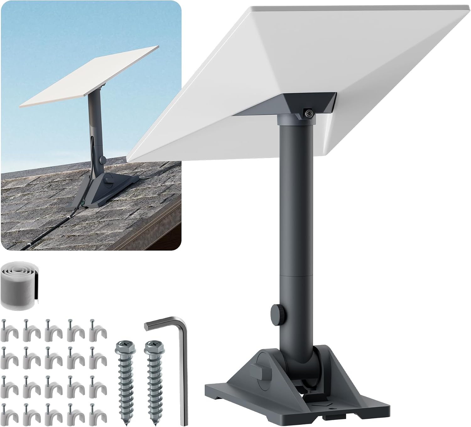 Starlink Roof Mount, Starlink Standard 4/Gen 3 Pivot Wall Mount Aluminum