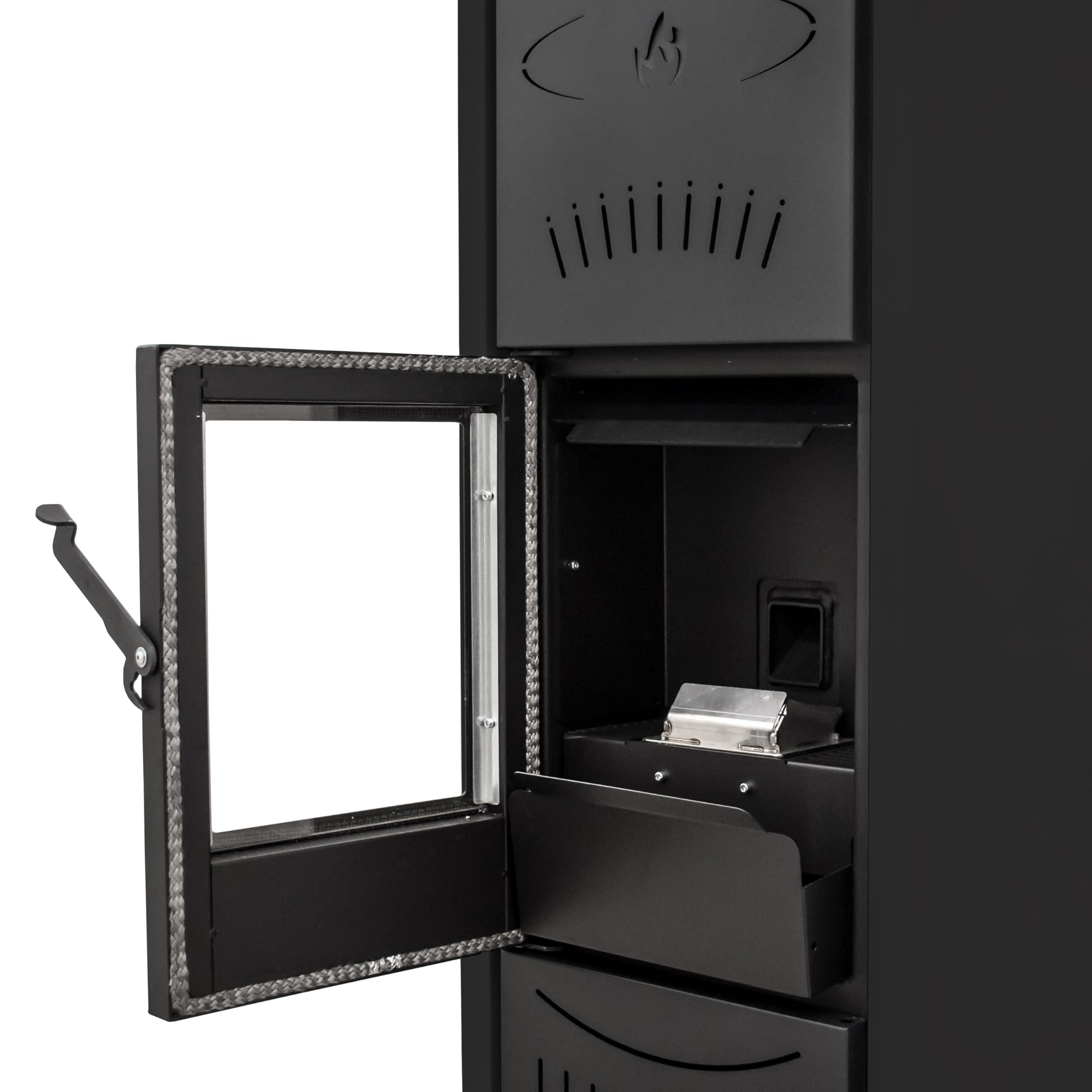 STUFE A PELLET ITALIA Asia 22 Kw – Estufa de pellets Hydro Eficacia 89% Calentadora 140 m² Autonomía 22 H programable 5 velocidades y potencias, garantía de 24 meses, color negro