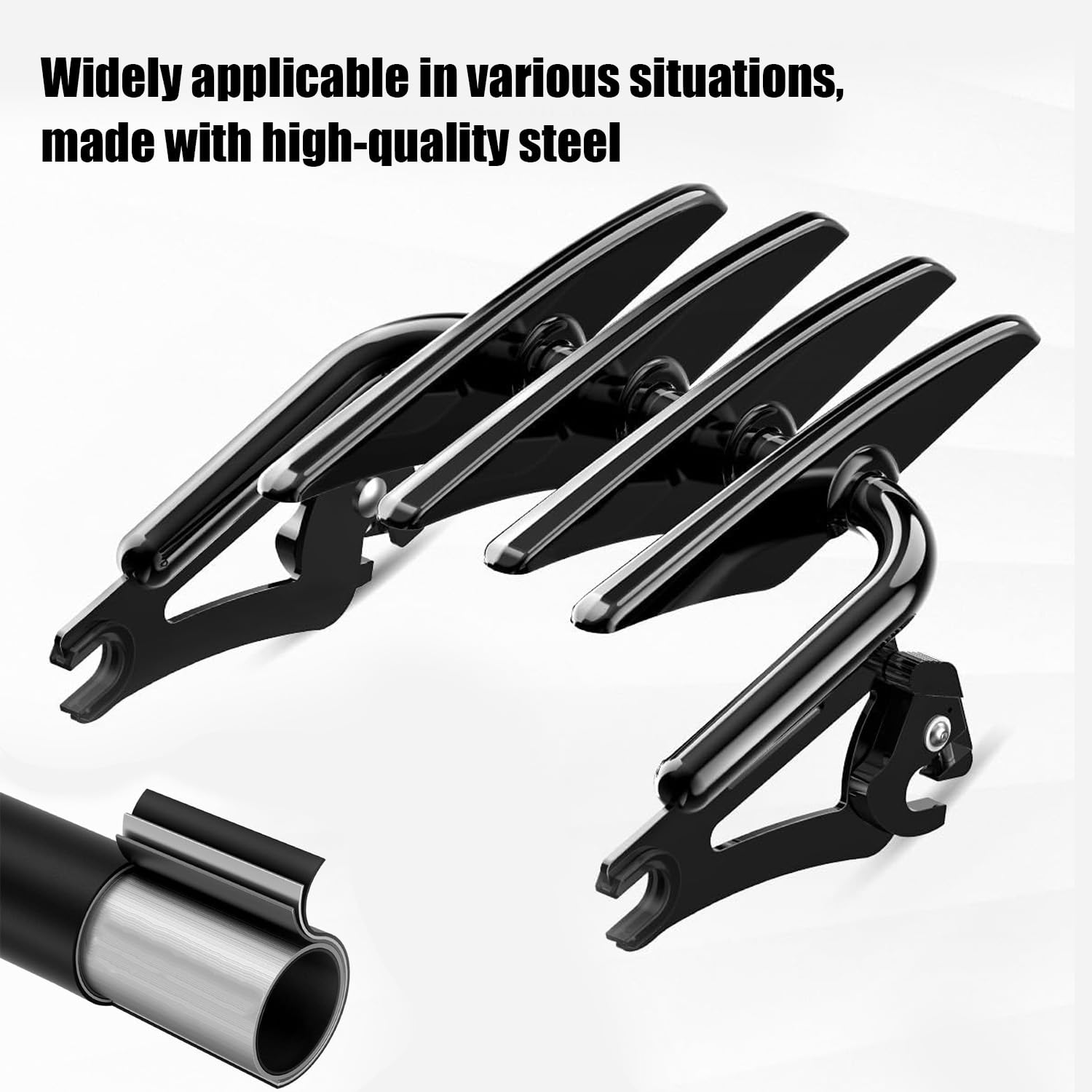 Portapacchi Moto, Portapacchi Posteriore Rimovibile, Portapacchi Invisibile,Compatibile Con i Modelli Harley Touring 2009-2026 (Street Glide/Road Glide/Road King/Electra Glide/Ultra Limited)