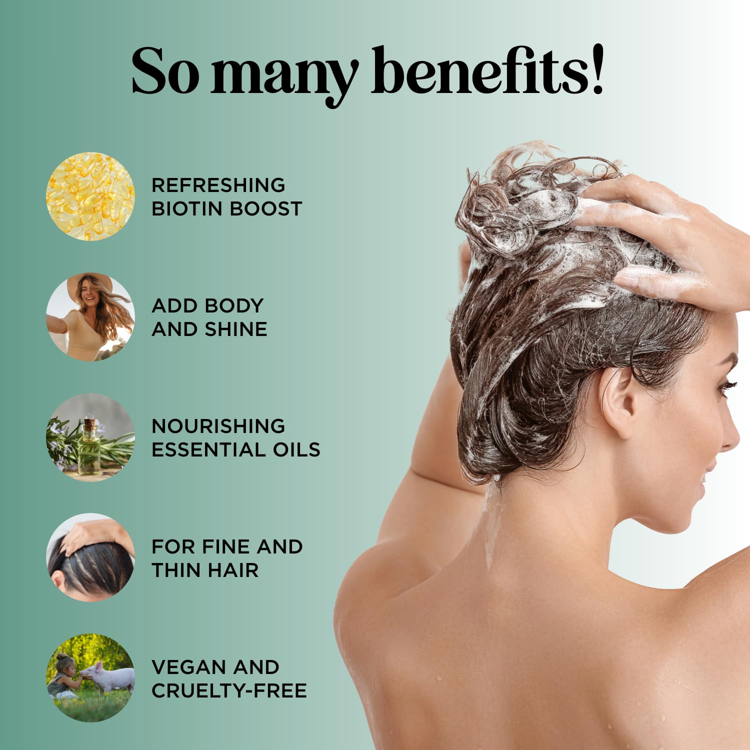 Maple Holistics Biotina Shampoo Al Rosmarino Per La Crescita Dei Capelli - Vegano Senza Solfati Shampoo Biotina Di Rosmarino Per Dimagramento Dei Capelli E Caduta Dei Capelli Con Olio Essenc