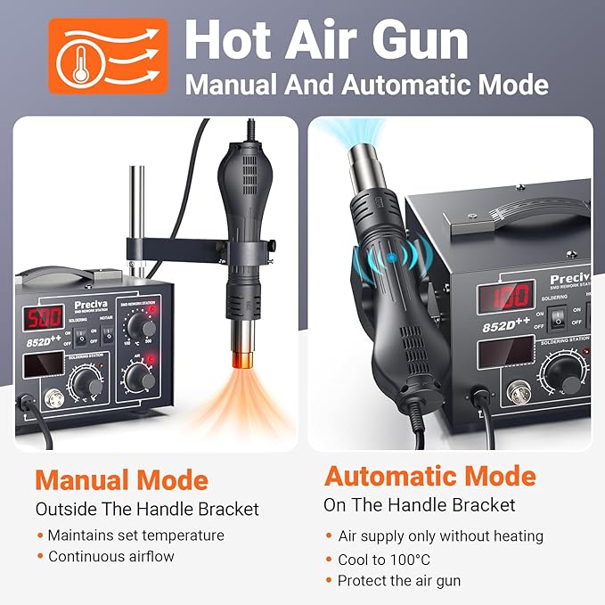 Estación De Soldadura 2 En 1 Calor 110V miniatura 3