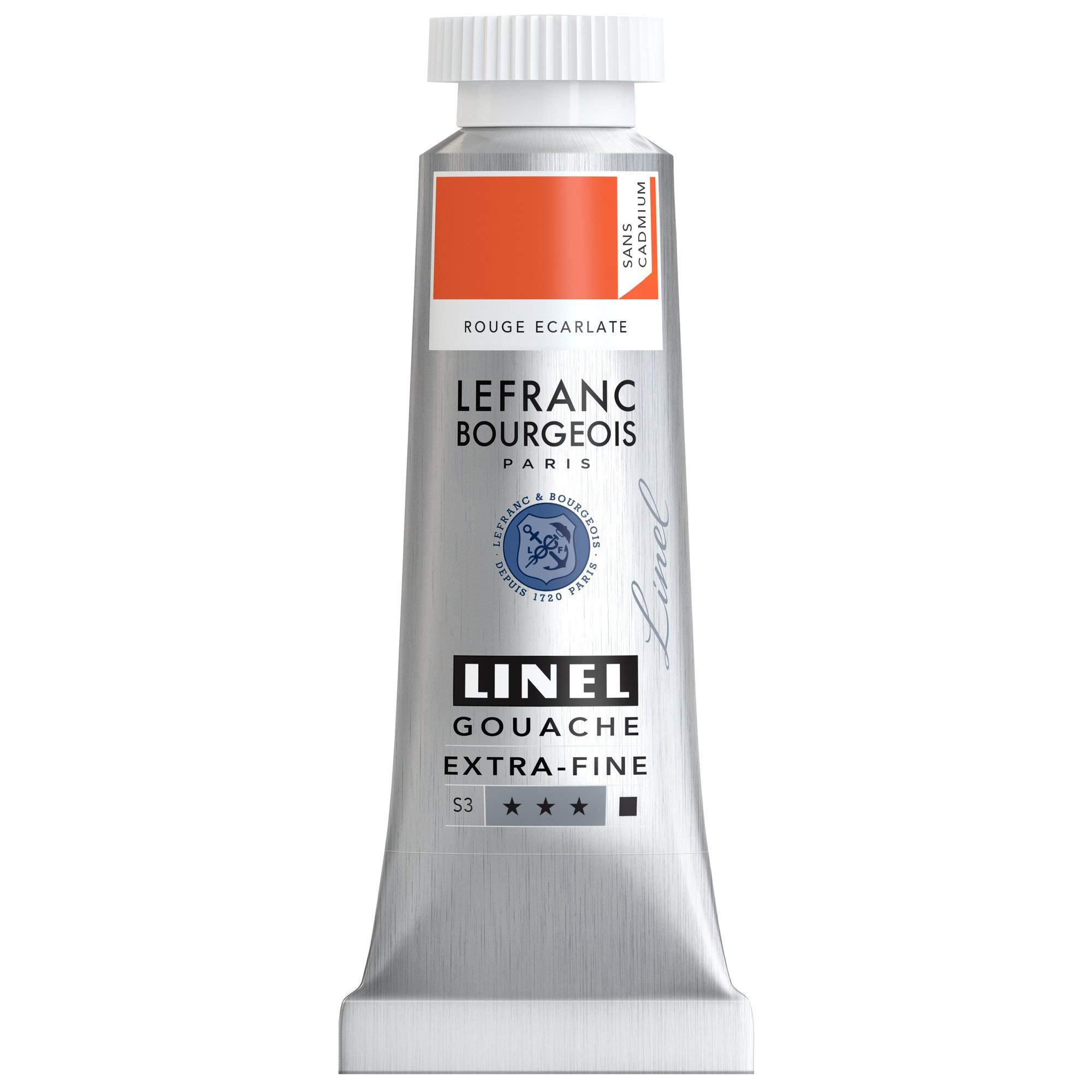 Lefranc & Bourgeois Gouache Paint, Scarlet red, Cadmium 14ml Tube - Gouachefarbe