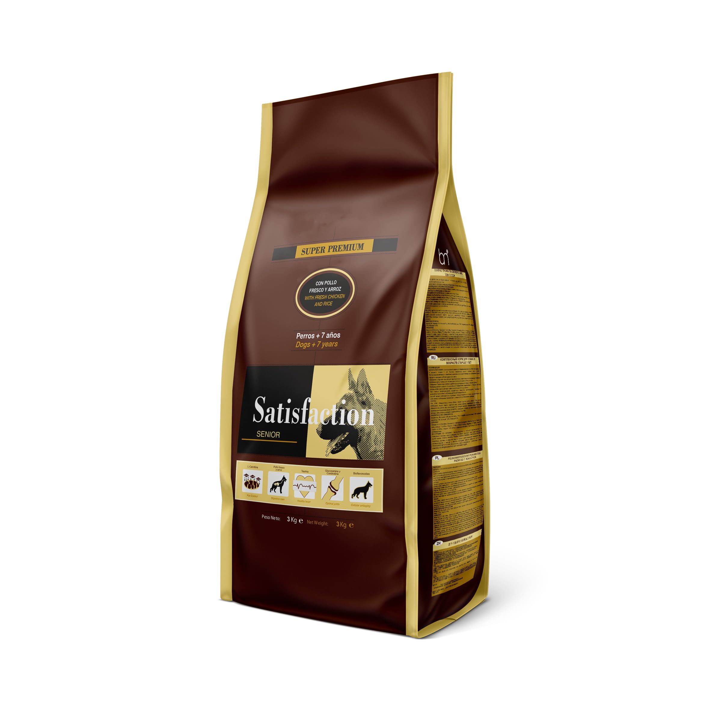 Satisfaction - Senior Pienso Perros Mayores (+7Años), 15Kg