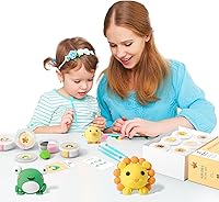 Vista 2 de Kit de arcilla seca al aire - Plastilina para modelar para niños con herramientas de escultura y tutorial, ultra ligera y suave, segura y no tóxica