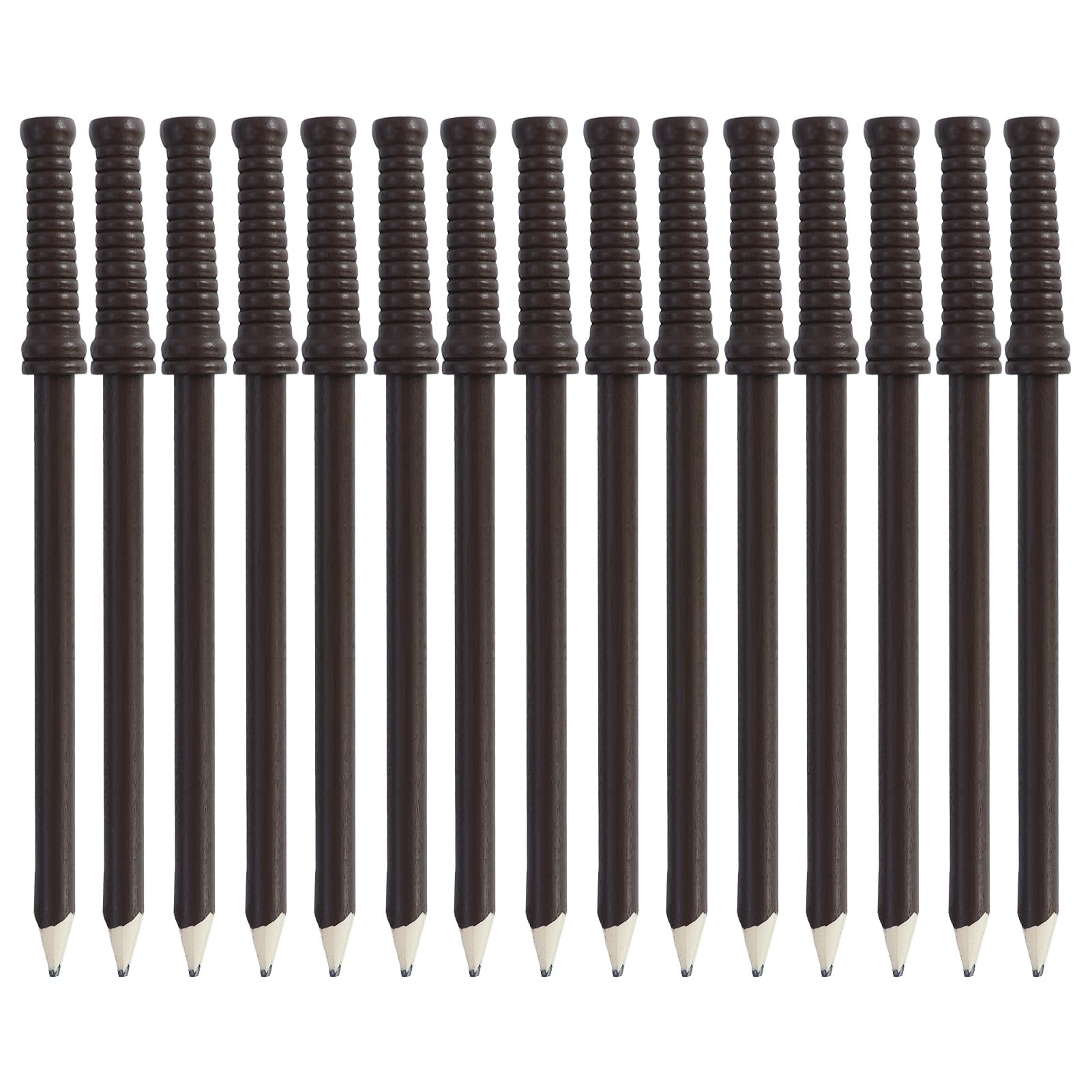 PETERMALLON Pack of 15 Magic Wand Pencils, Natural Wood, Magic Wand Pencils for Birthday Theme, for Fantasy and Events, Parties, Gifts, Details, Decoration, Halloween