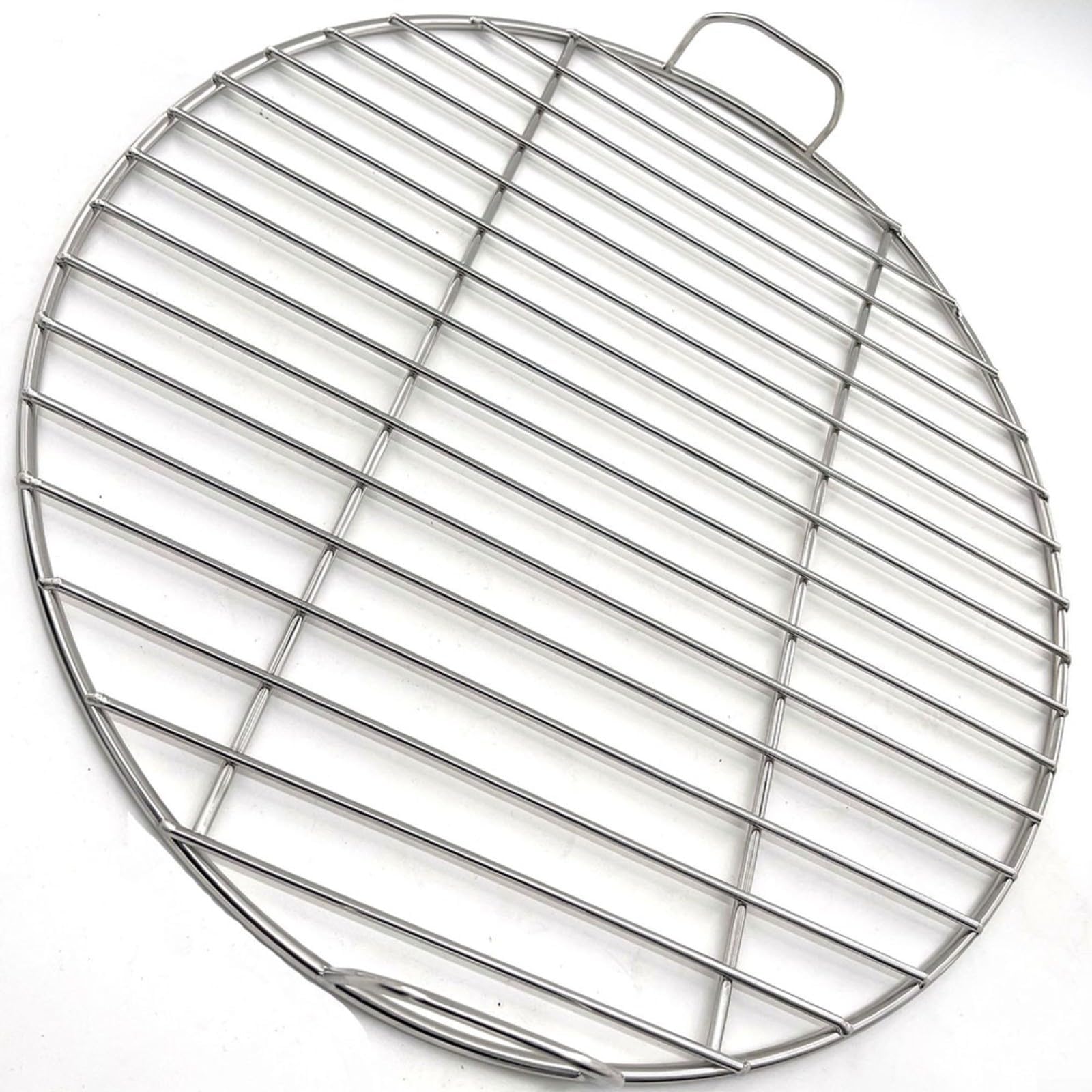 Para parrilla redonda de acero inoxidable con mango de 57 cm, para modelos de repuesto 7432 y 1241304, rejilla de 45 cm de diámetro (55 cm)