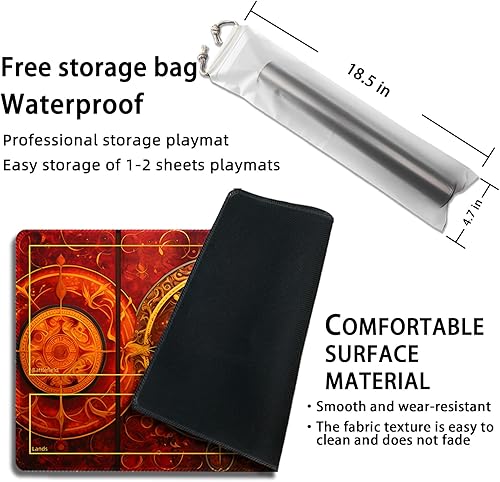 Miniatura 72 de MTG Playmat, Free Storage Bags, 24 x 14 Inches, TCG & Board Game Mat with Zones
