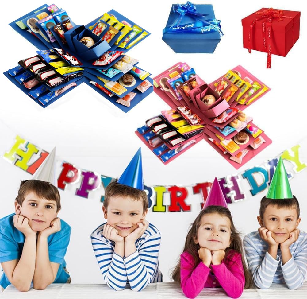 Explosion Gift Box - Scatola regalo fai da te a 5 strati, per compleanni, matrimoni, festa della mamma, anniversari, San Valentino