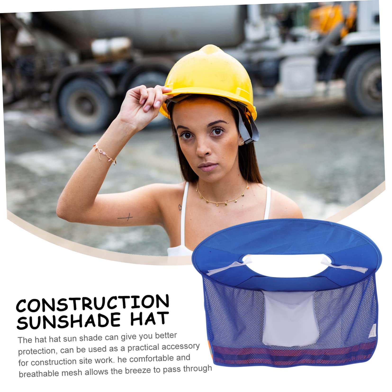 OSALADI 4pezzi Copertura Estiva Per Casco Protettivo Visiera Riflettente Per Sole e Polvere Per Lavori All Aperto Giardinaggio e Ciclismo Protezione Dal Sole e Sicurezza Aggiuntiva