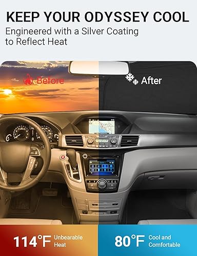 Vista 130 de Proadsy Parasol para parabrisas para BMW X1 F48 2016-2022 de 4 capas plegable, protector de parasol frontal que bloquea los rayos UV y mantiene