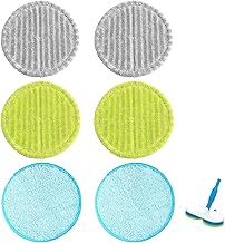 6Pcs Reusable Microfibre Mop Refill Pads - Floating Scouring Pads for Wet/Dry Floor Cleaning on Hardwood & Laminate Floors