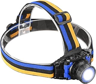 YURROAD Kids Head Torch Rechargeable Headlight for Boys Child Head Torch LED Super Bright Headlamp with 3 Modes 200 Lumens Brightness Headlamp for Camping Running Fishing Hiking Running