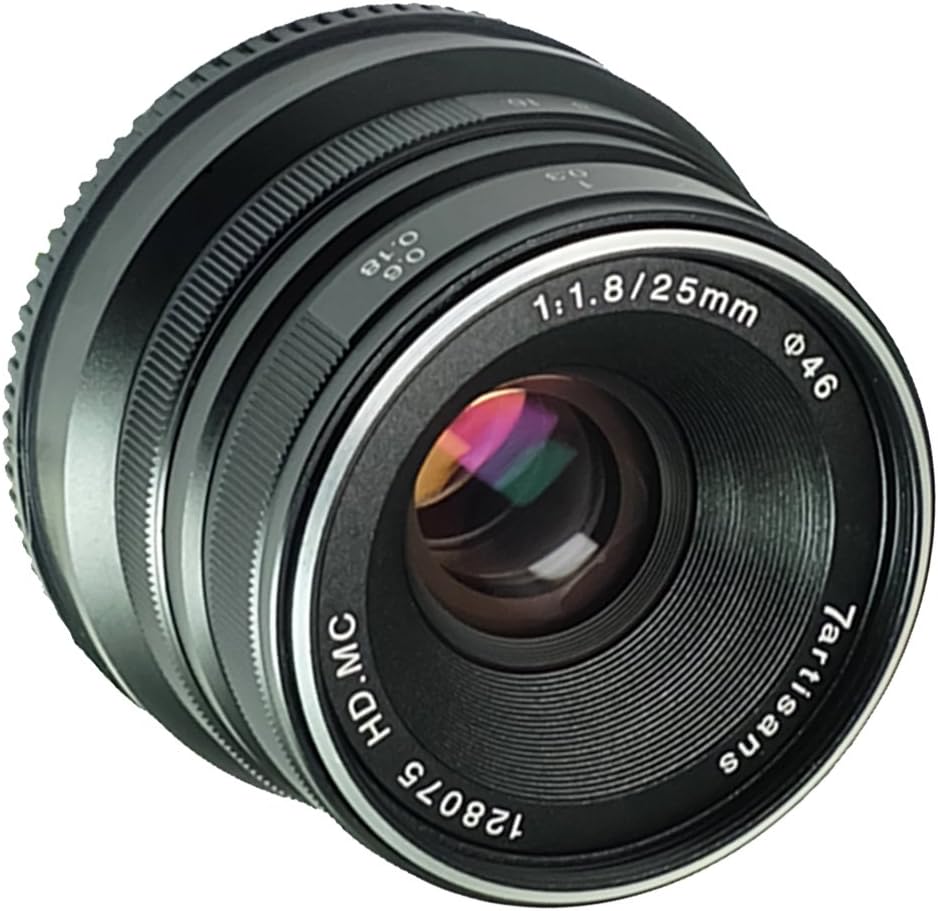 Uр Tо 50% оƒƒ 7artisans 25mm F1.8 Manual Focus Lens for Fujifilm Fuji Cameras X-A1 X-A10 X-A2 X-A3 X-at X-M1 XM2 X-T1 X-T10 X-T2 X-T20 X-Pro1 X-Pro2 X-E1 X-E2 X-E2s - Black