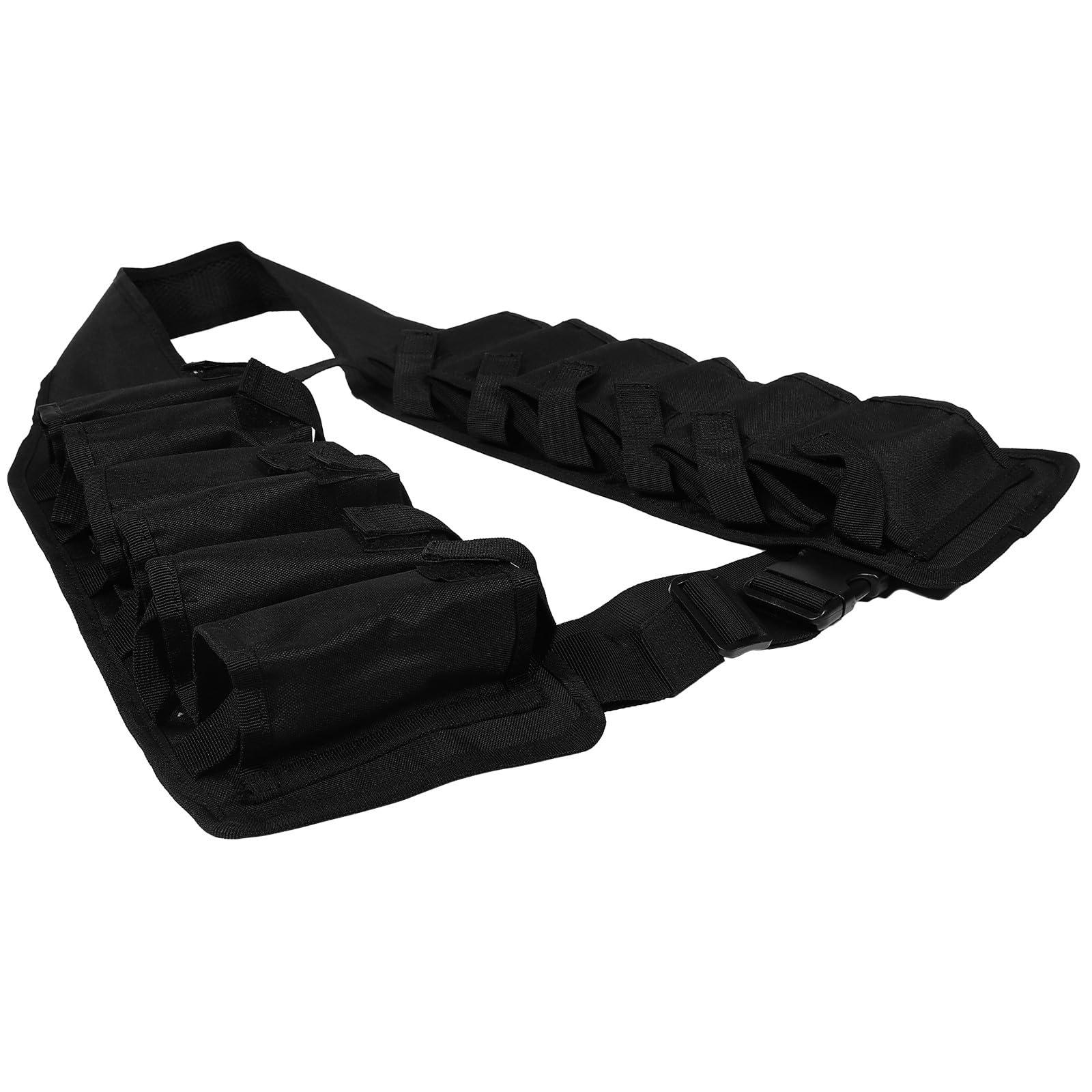 Cinturón porta cerveza ajustable de tela Oxford negra para fiestas 8