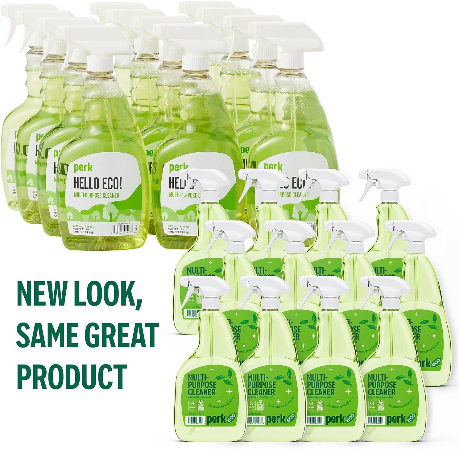 Perk Eco Multi-Purpose Cleaner, Ready To Use, 32 oz., 12/Carton