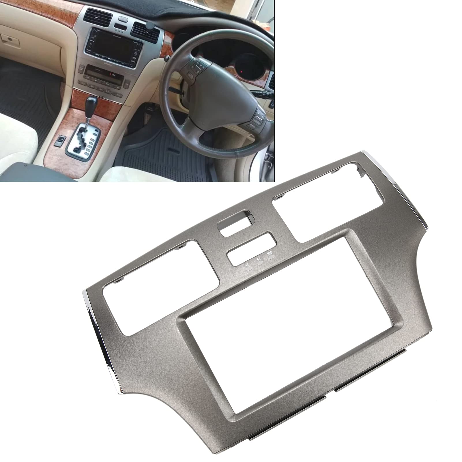 Marco de panel de salpicadero de radio de coche 2 Din compatible con Windom ES300 2008 embellecedor de montaje en tablero estéreo ABS negro