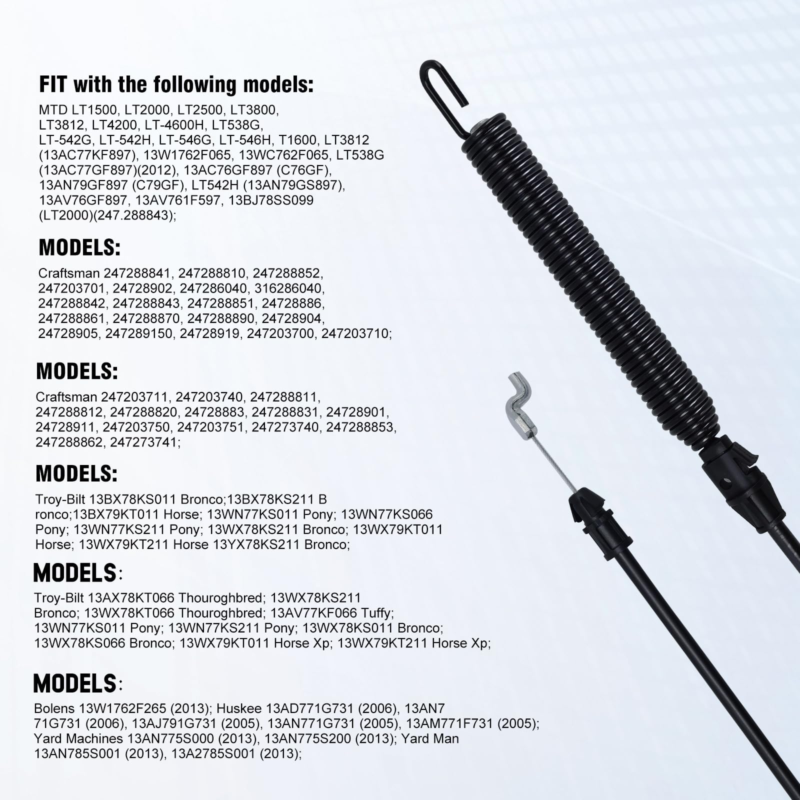 Mähwerk-Einrastkabel Ersatz Für LT2000 42-Zoll-Mähwerk - Teilenummer 946-04173a U.a.