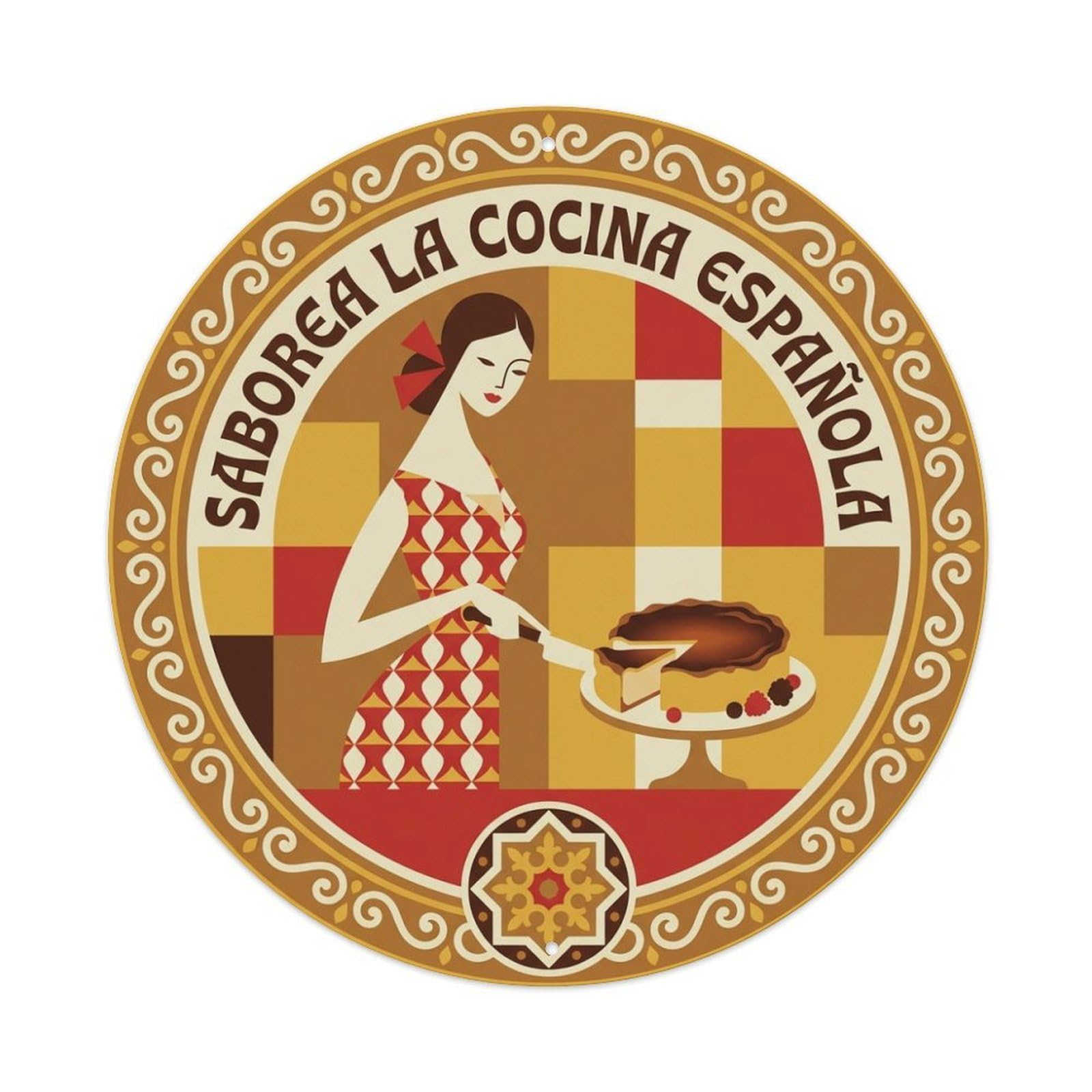 Culinary Travel Spanish Cuisine Basque Cheesecake Metal Tin Sign