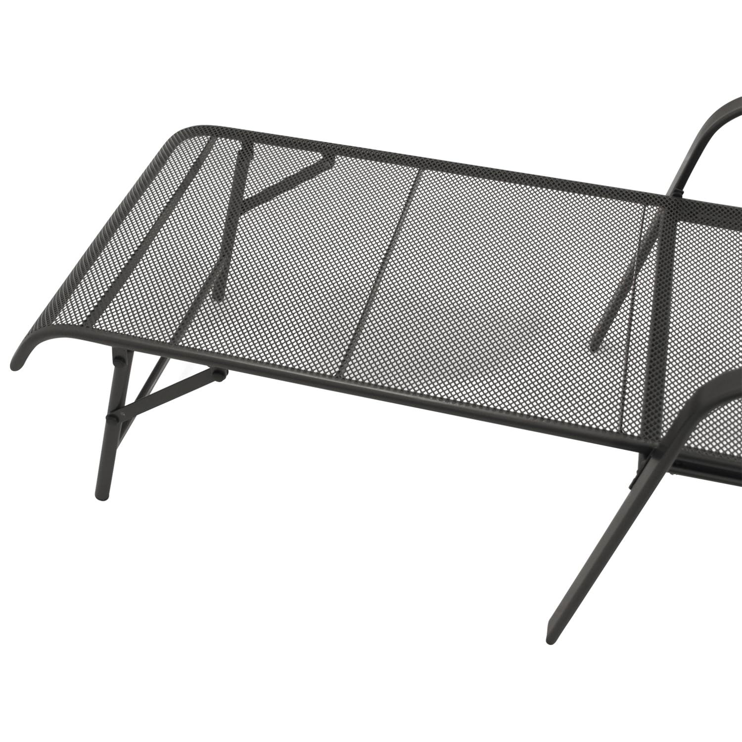 DEGAMO Gartenliege Sonnenliege Classic, Stahlgestell, Liegefläche aus Streckmetall, Farbe anthrazit, Outdoor