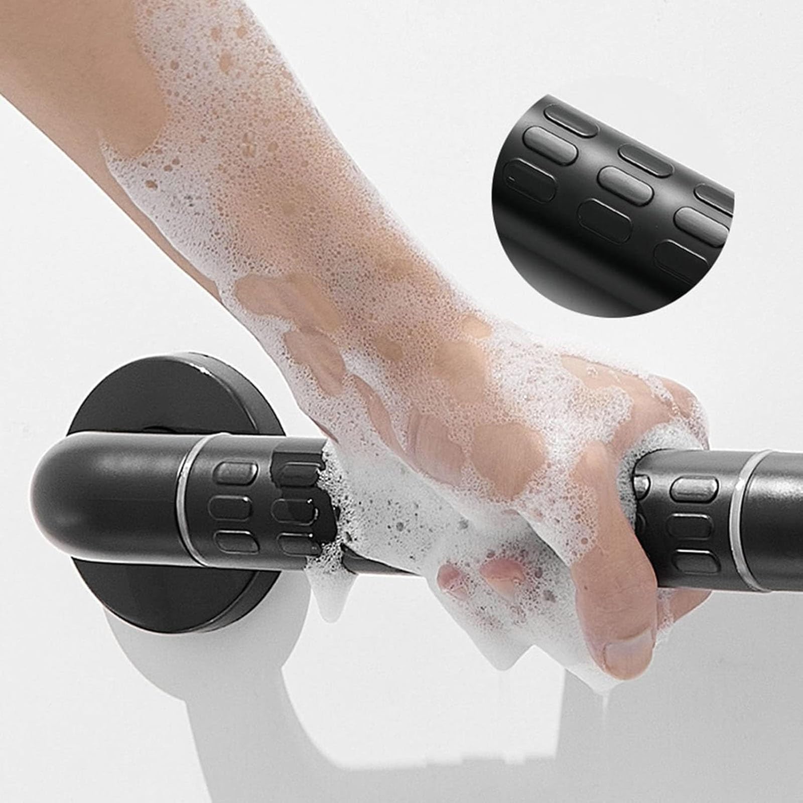 Barra de Apoyo Antideslizante para el baño, Inodoro y Ducha Resistentes de Acero Inoxidable para Ayuda a la Movilidad y la Vida Diaria con discapacidad