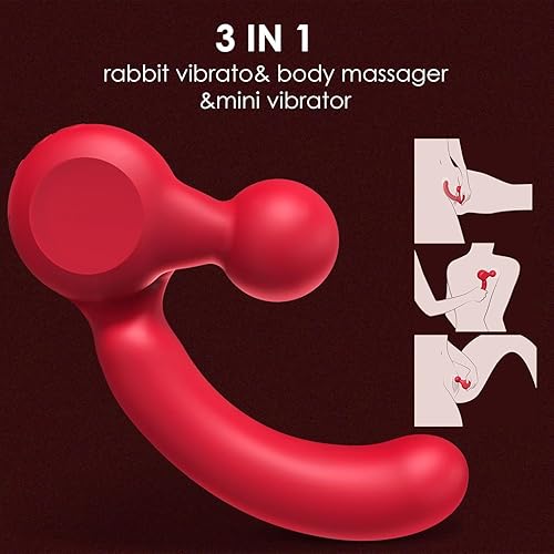Miniatura 2 de Vibrador giratorio juguetes sexuales  Mini vibrador desmontable con 10 modos de vibración, 3 en 1, juguetes para adultos, consolador de punto G,