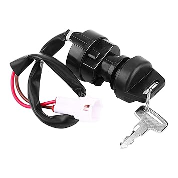 Atv Ignition Switch, Black Key Ignition Switch, Convenient for Yfm 350 Bruin 660R 700R