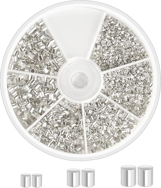 Perline distanziali in metallo per collane, bracciali, gioielli fai da te, 500 pezzi, 2/2,5/3 mm