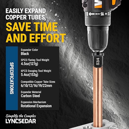 Juego de Herramientas de Ensanchado y Abocardado para Cobre HVAC, 11 Piezas miniatura 4