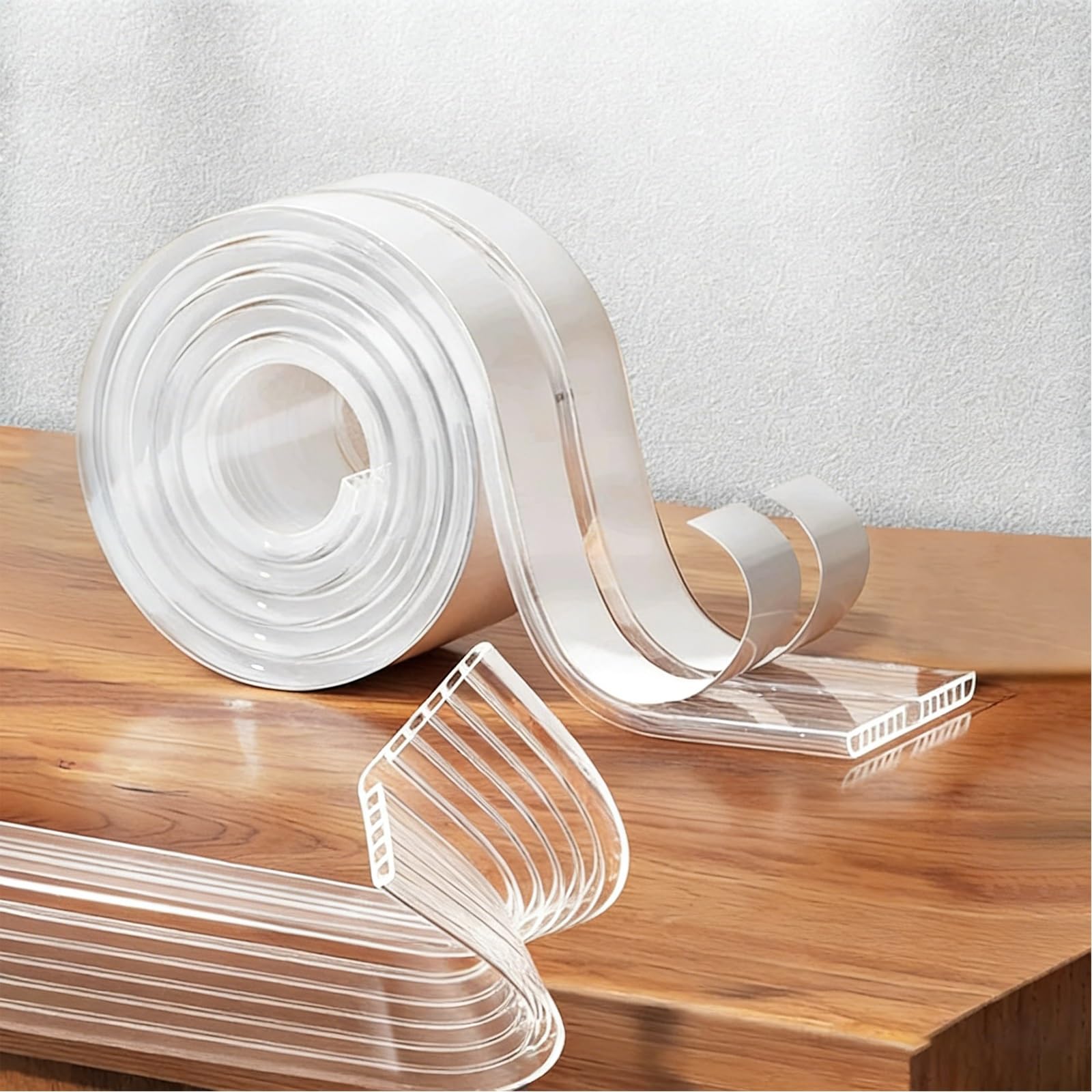 Eckenschutz für Möbel, Transparente Silikon-Eckkantenstreifen, selbstklebend, for Tische, Schränke, Wände, scharfe Kanten, 2–12 m(W:24mm/0.9in,12m/39.4ft)