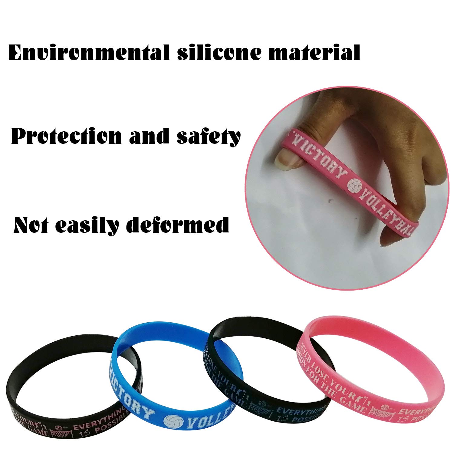 36 pulseras de goma motivadoras de voleibol – Deportes / Voleibol fiesta regalos regalos regalos decoraciones inspiradoras pulseras de silicona