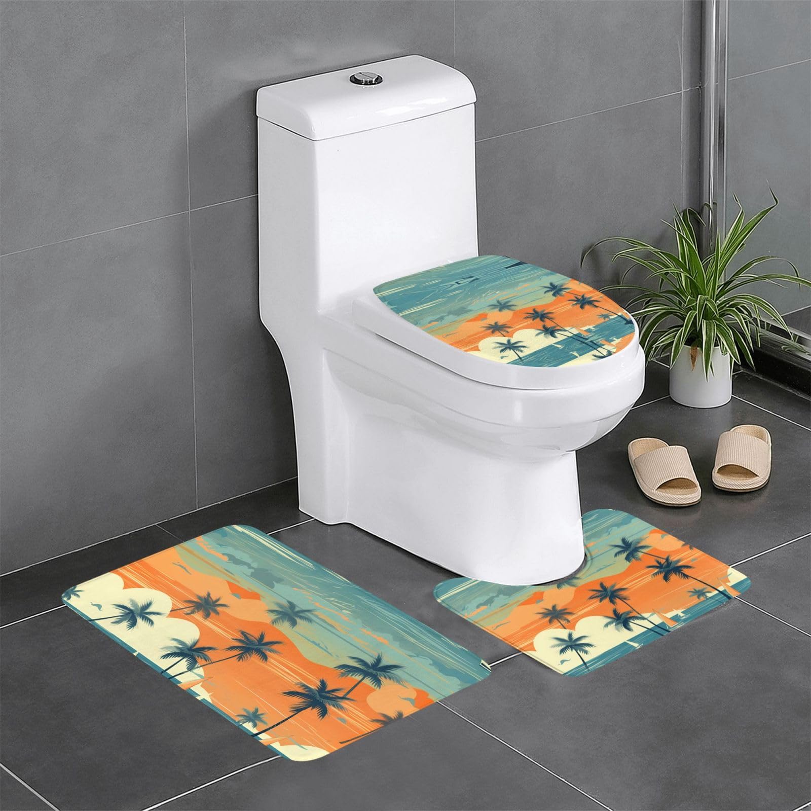 Tapis de sol antidérapant pour WC et lavabo contre les glissades