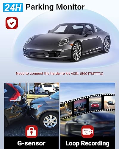 Miniatura 5 de Cámara de tablero 4K frontal y trasera 1080P Dual Dash Cam, cámara de tablero Full HD 4K2K para automóviles, GPS Wi-Fi integrado, control