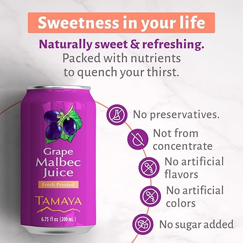 Miniatura 53 de Tamaya Jugos sin mezclar de fruta natural, no de concentrado, 125 frutos prensados, 100% natural, sin azúcar añadida, sin conservadores, latas