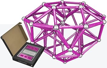 Geomag Masterbox Magnetic Toys for Kids Ages 8+, 248pc Purple Educational STEM Magnets for Kids - Swiss-Made Magnetic Blocks, Tiles and Building Toys from 100% Recycled Plastic