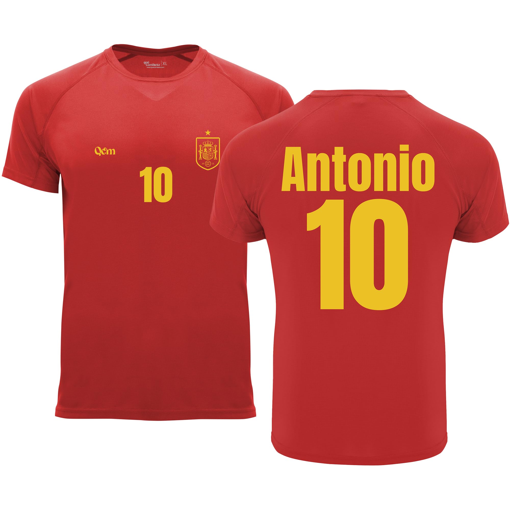 QCM PRODUTOS PERSONALIZADOS Camiseta de Fútbol Personalizada | España | Hombre | no Oficial | Deporte