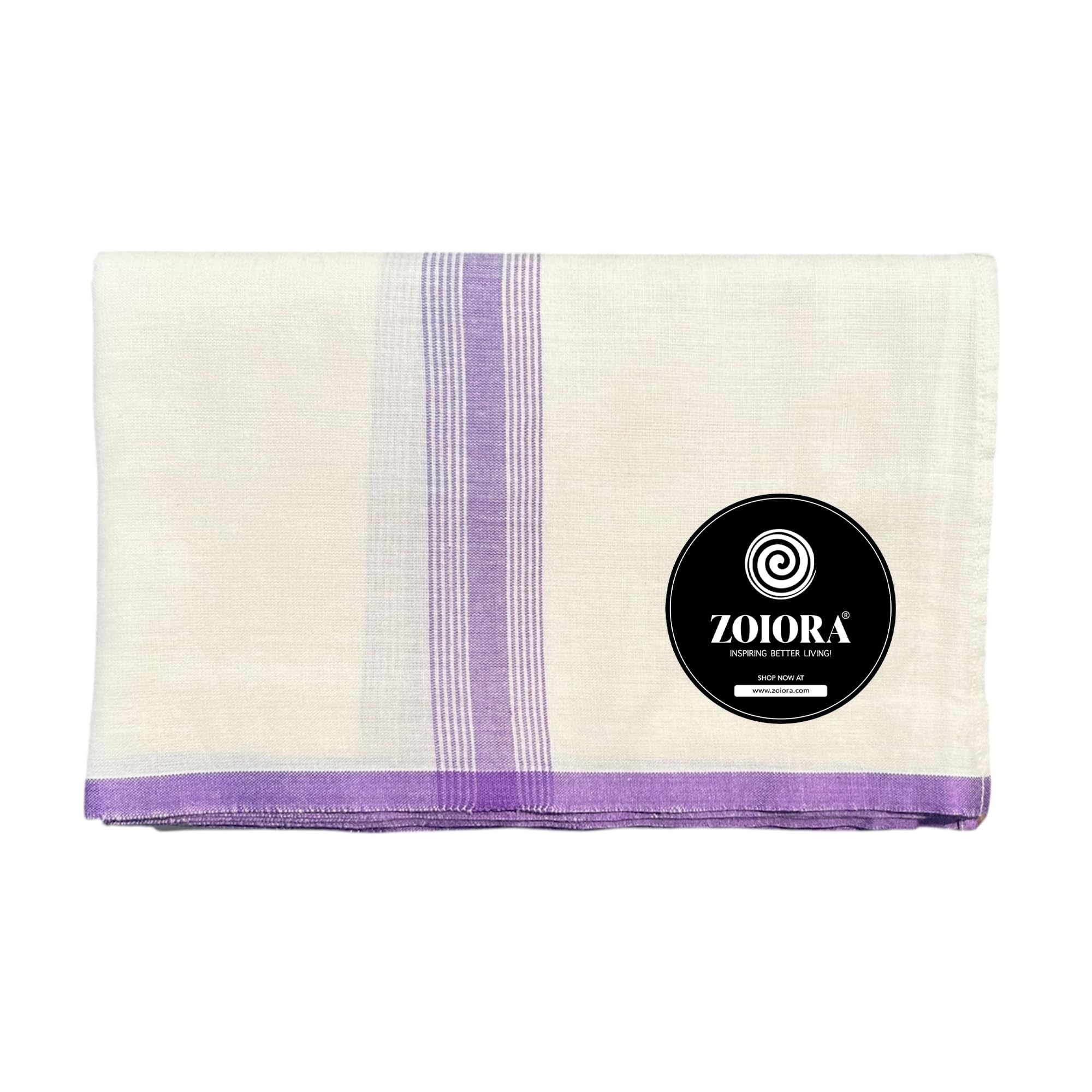 100% Cotton Lungi for Men, Premium Pure Cotton Dhoti for Men, Hem Stitched Cream Men's Dhoti-image-20