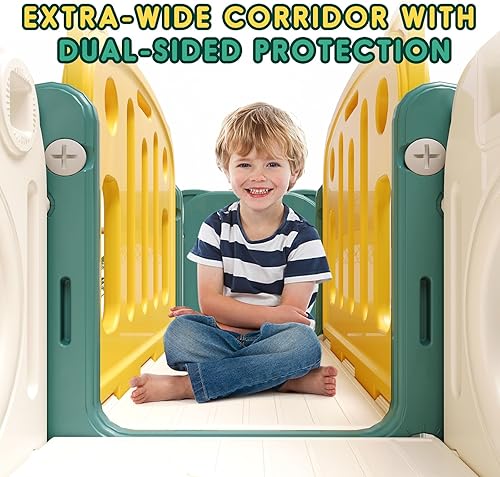 Miniatura 6 de Tobogán para niños pequeños para interiores y exteriores, 3 en 1, plegable, fácil de instalar, con aro de baloncesto y pelota, tobogán independiente