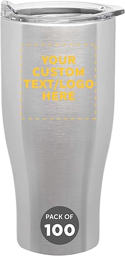 Miniatura 158 de Tazas de viaje personalizadas de acero inoxidable de 27 onzas, juego de 10, paquete personalizado a granel, perfectas para café, refrescos, otras