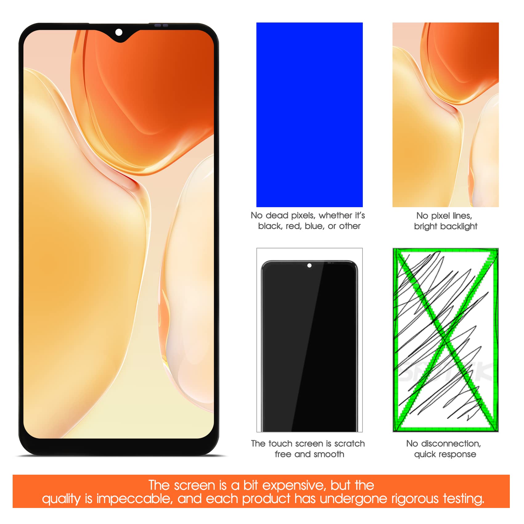 Kit Vis Complet Original Pour Xiaomi Redmi 9 (M2004J19AG), Argenté, France