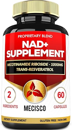 Suplemento 2 en 1 con ribósido de nicotinamida y resveratrol - 60 cápsulas durante 30 días