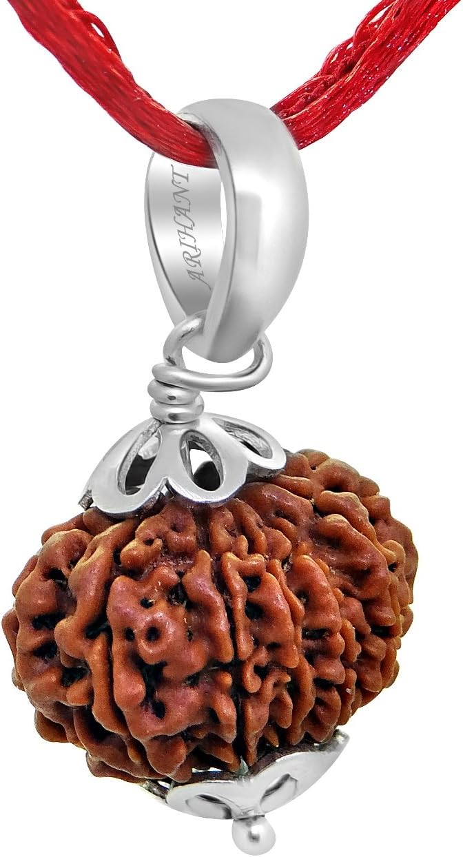 Arihant Gems and Jewels® 12 Mukhi / 12 Faced Nepali Rudraksha with 925 Silver Pendant – Natural & Certified | Astrological Benefits | Unisex Design | Positive Energy for Men & Women