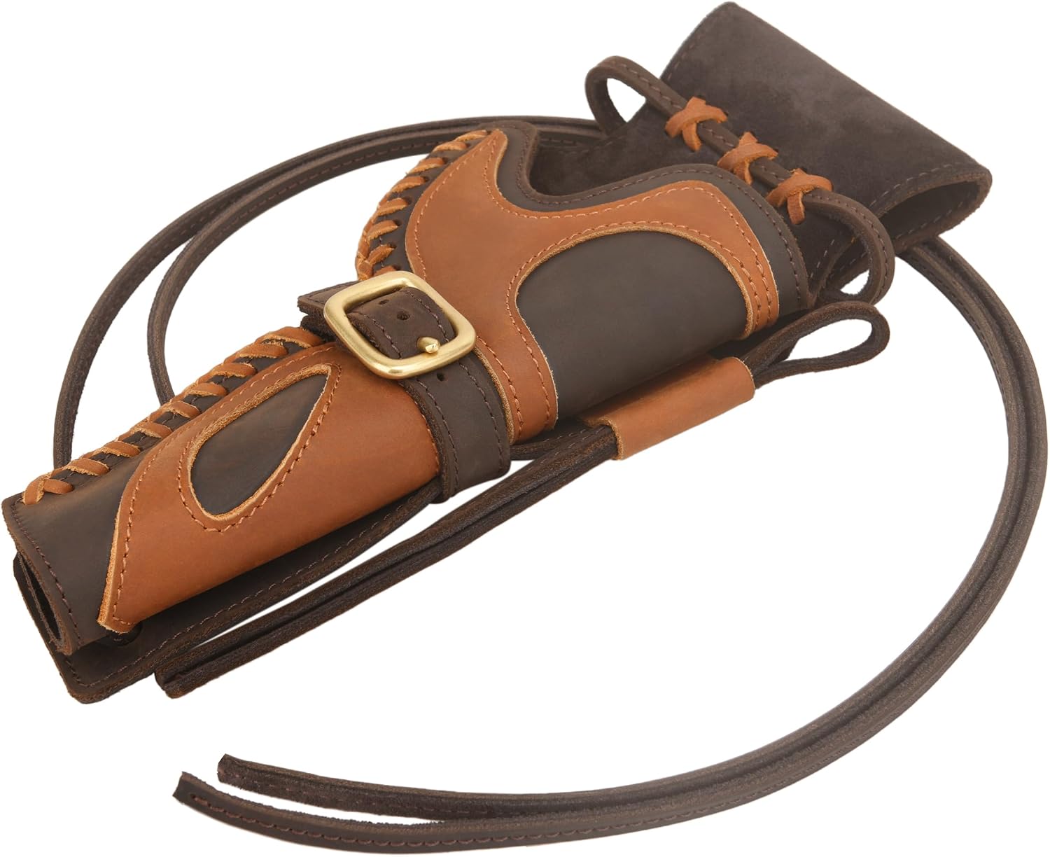 Leather Western Revolver Protector Hunting Cowboy Gun Holsters, Fit 4" to 6" Barrel