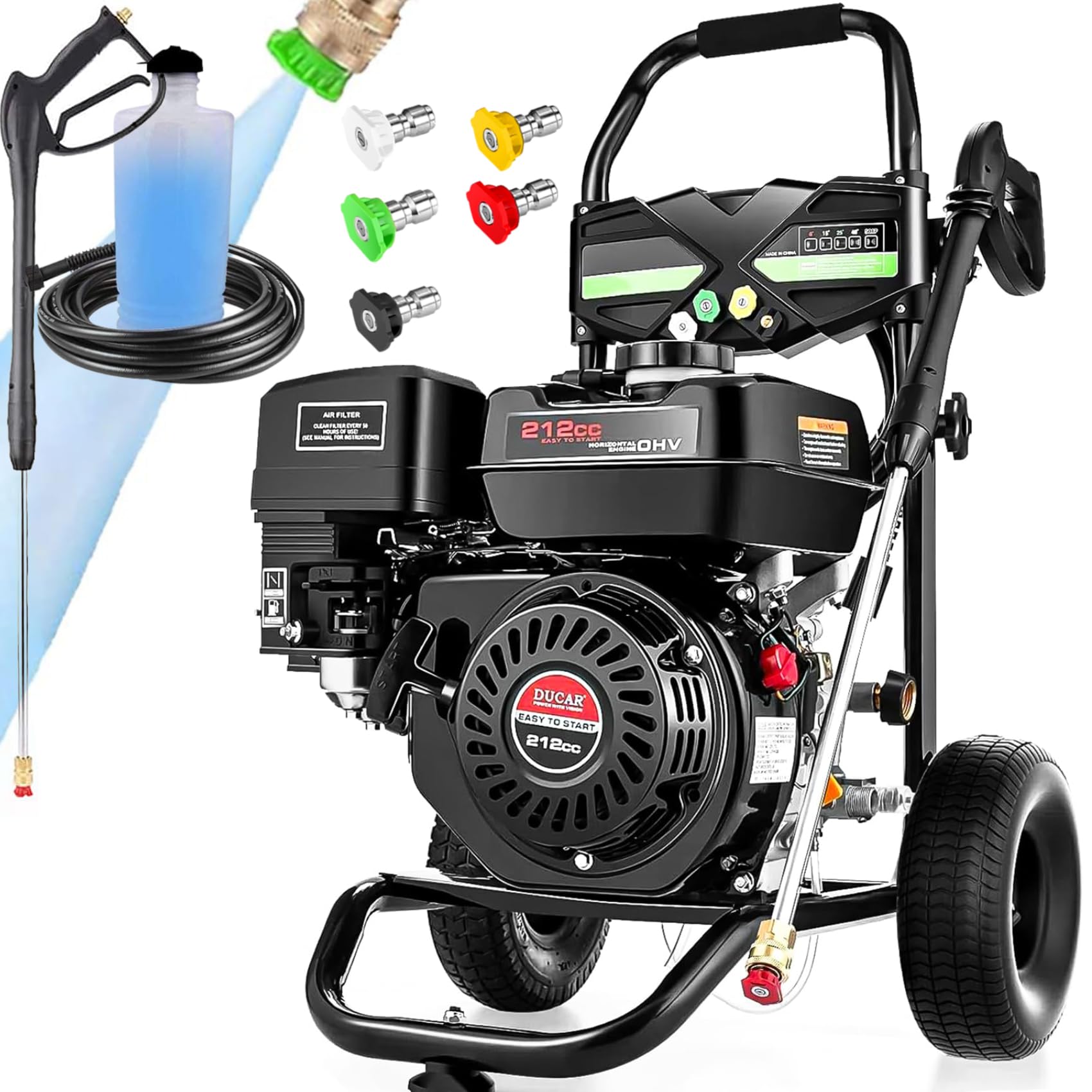 Gas Powered Pressure Washer 4200 PSI 212CC Black