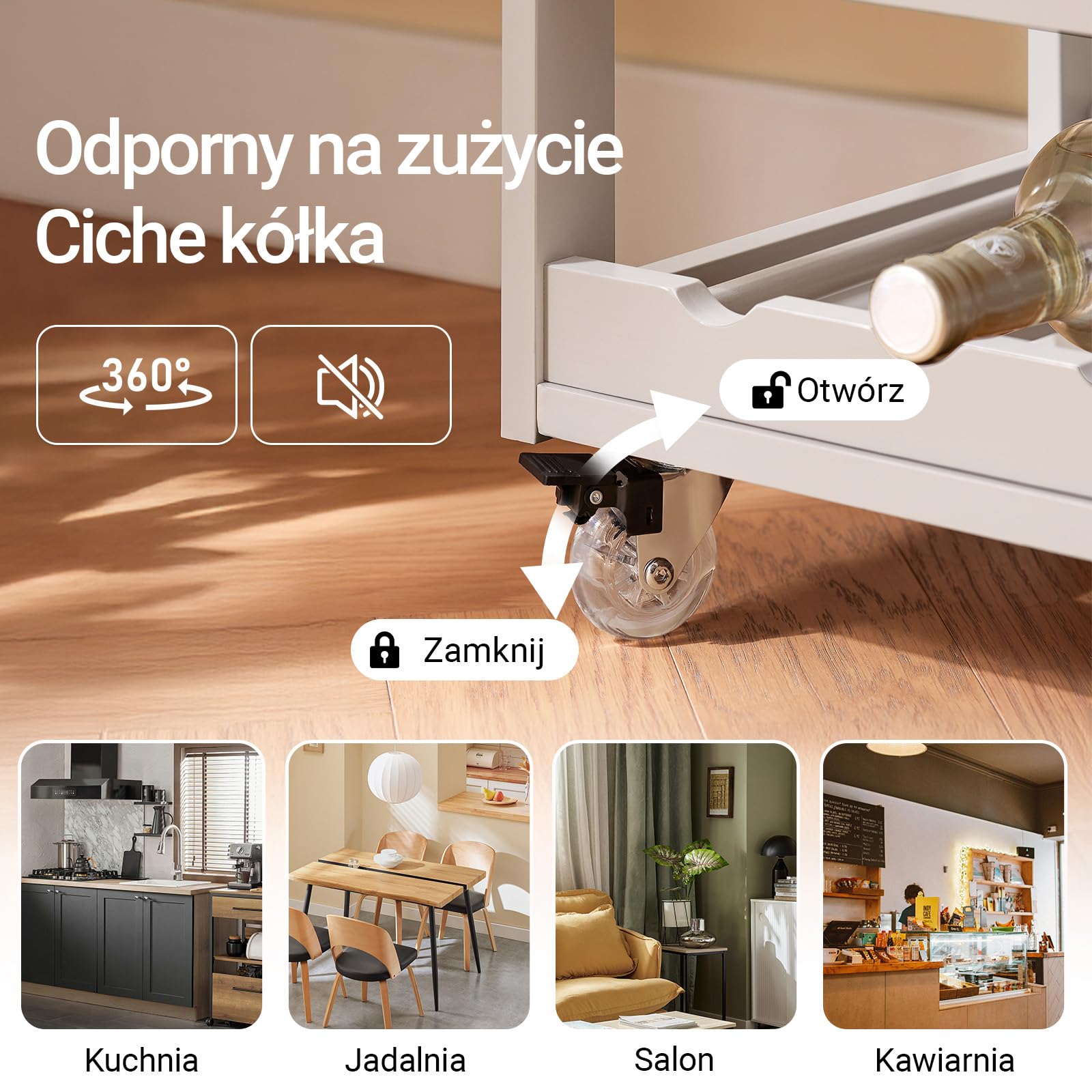 SoBuy Wózek kuchenny z szufladami FKW45-KA
