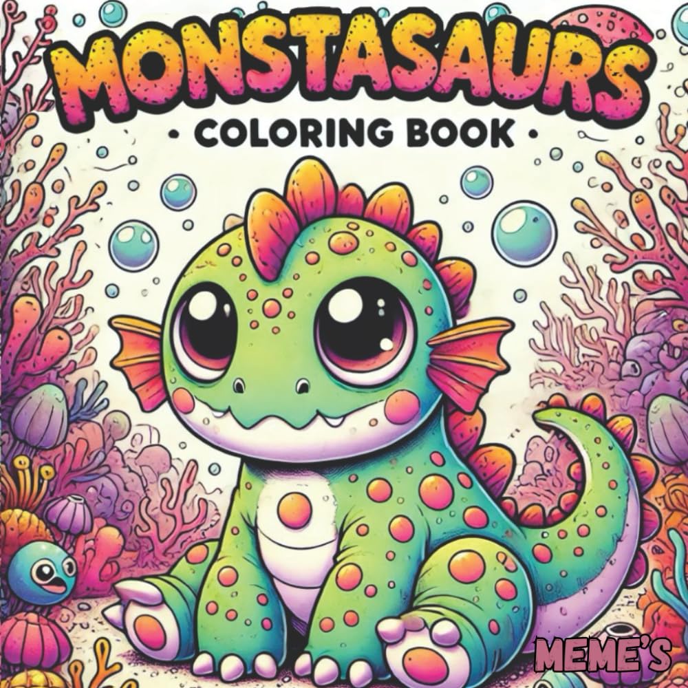 Monstasaurs: Coloring Book (MeMe's Cute and Cuddly Coloring Books)